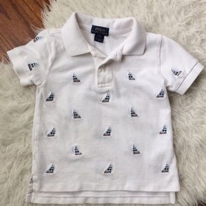 Polo Ralph Lauren sailboat white shirt 3T